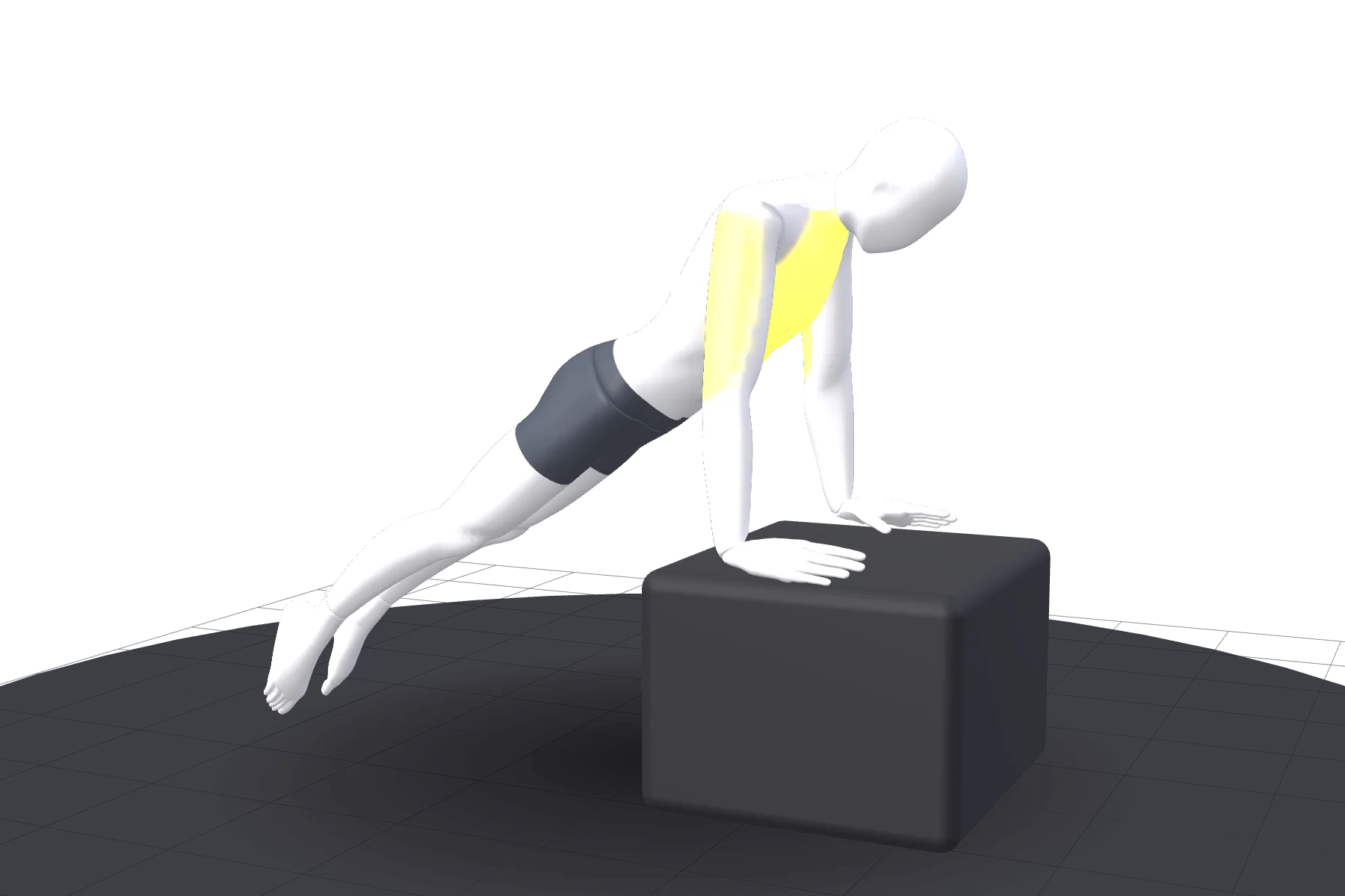 Flexiones inclinadas: posición inicial